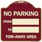 Signmission No Parking From to W/ Blank Space Heavy-Gauge Aluminum Architectural Sign, 18" x 18", BU-1818-22890 A-DES-BU-1818-22890 - alternate 1